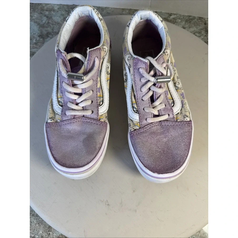 Vans Old Skool Purple Unicorn Rainbow Skate Shoes Sneakers Youth Girls Size 1‎